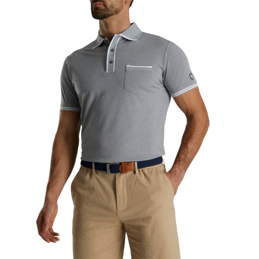 Brand New Todd Snyder x Foot Joy large gray polo white tipped